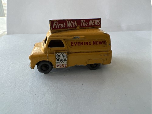 1964 vintage Lesney Matchbox Bedford Van Evening News diecast 1.64 yellow - Picture 5 of 11