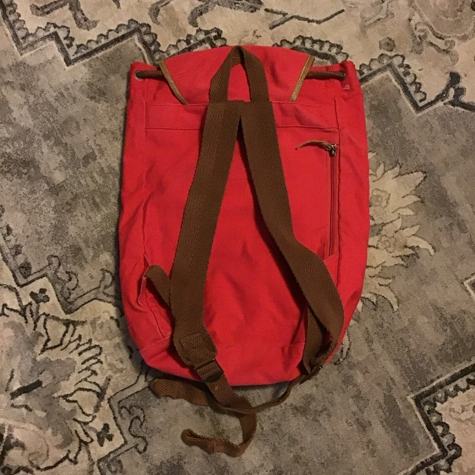 Mochila de algodón con correas ajustables Roots roja Foto 2 de 4