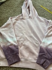 Pink Victoria s Secret Pink Hoodie Women s Large With Purple Tie Dye Detailing