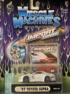 Muscle Machines Import Tuner 1997 Toyota Supra White 1/64 TO2-18