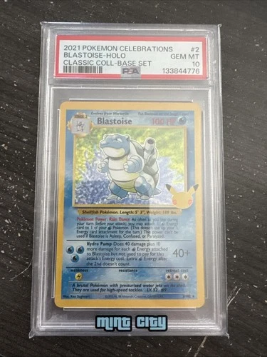 2021 Pokemon Celebrations Classic Collection Blastoise #2/102 GRADED PSA 10