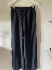 Next Wide-leg Black Trousers. Petite Size 6