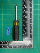 Vintage 7" Stanley 100 Plus Phillips Screwdriver Yellow & Black Handle, Made USA