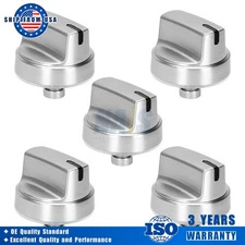 5-Pack WB03X29354 Stainless Steel Top Surface Burner Knob fit GE Range Cooktop