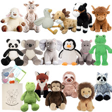 DIY TEDDY BEAR KIT no-sew - BUILD a MAKE your own Plush Animal -Size: 10"/25cm