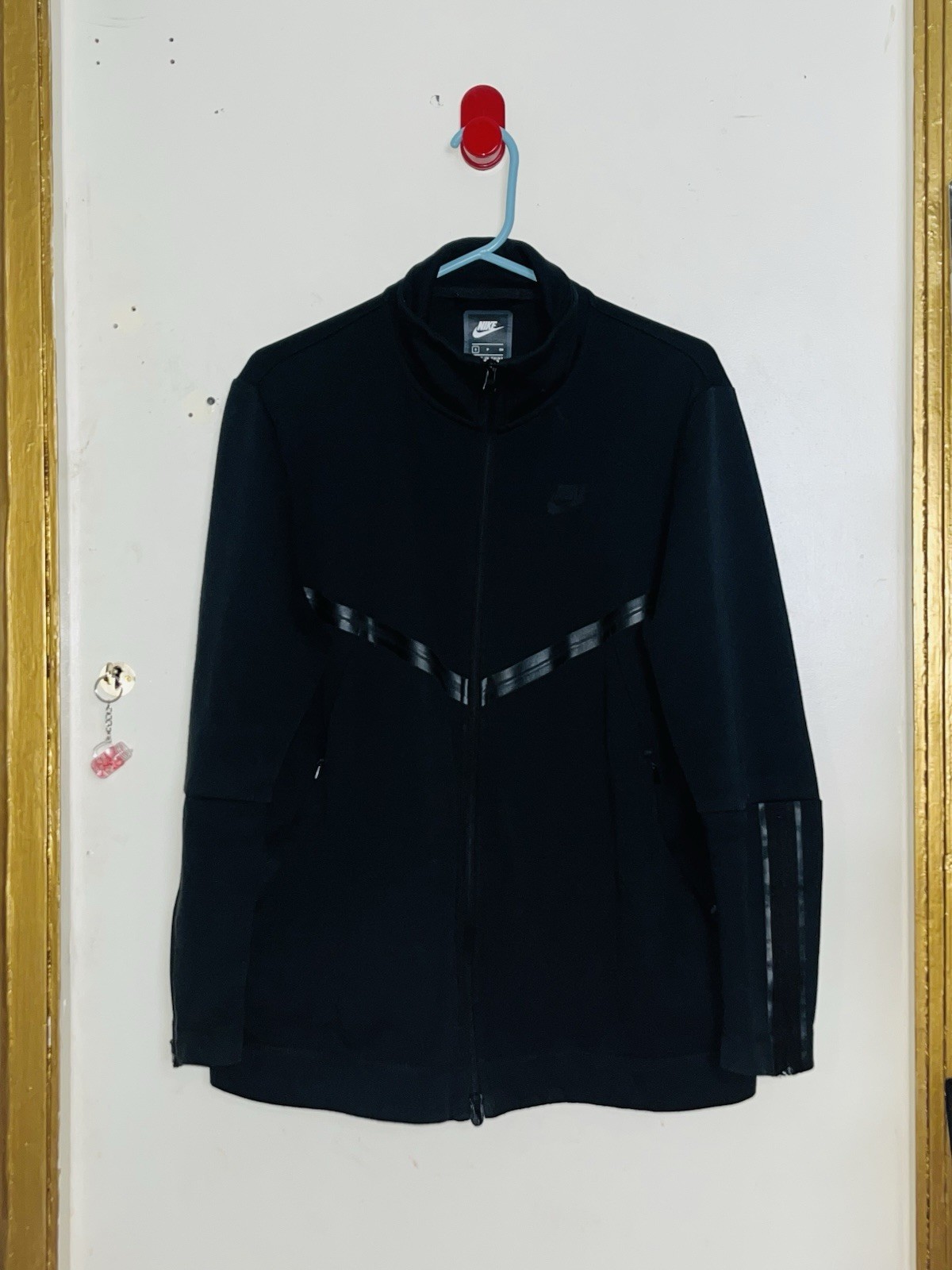 SACAI X NIKE Giacca Nike nera doppia cerniera