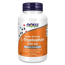 NOW FOODS L-Tryptophan Double Strength 1000 mg 60 Tablets