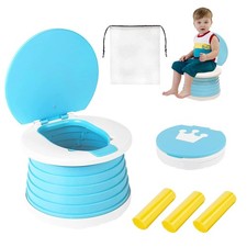 Portable Foldable Toddler Potty Training Seat - Emergency Travel Camping Toilet