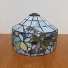 Vintage Quoizel Tiffany Style Stained Glass Replacement 9”x 6” Lamp Shade
