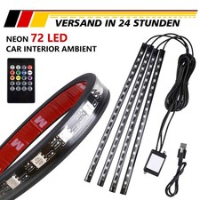 4x RGB LED Innenraumbeleuchtung Auto KFZ Ambiente Fußraumbeleuchtung App-Control