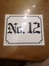 Emailschild Hausnummer 12 Schild vor 1993 Hergestellt In Deutschland