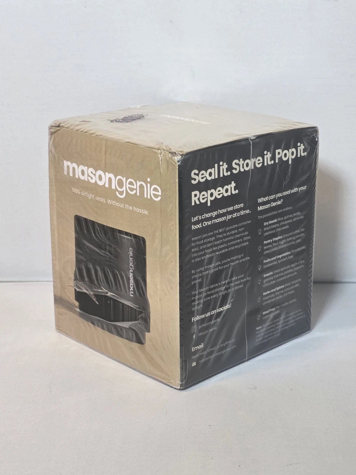 Masongenie Fully Automatic Mason Jar Vacuum Sealer Kit - NEW SEALED
