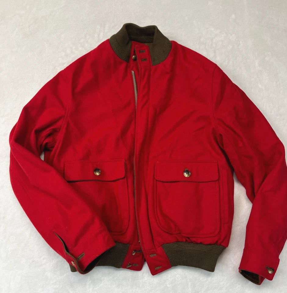 VTG 90's Reversible Brown Suede Red Wool Jacket Small- Made in British Hong Kong - Image 2 of 4