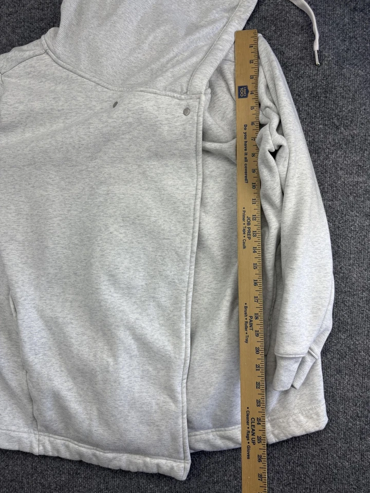 Sudadera Zella Mujer XL Gris Cárdigan con Capucha Bolsillos Frontales a Presión Manga Larga Foto 3 de 4