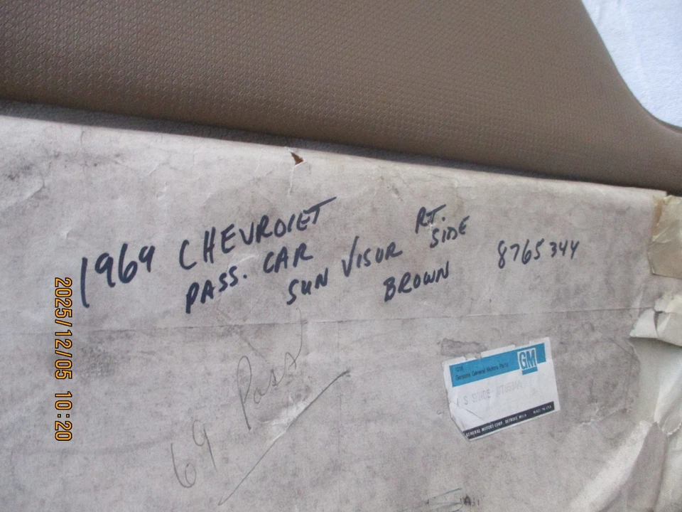 CHEVROLET IMPALA 1969, CAPRICE MARRÓN PARASOL DERECHO NUEVO EN STOCK-PT NO 8765344 Foto 3 de 4