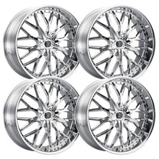 Set-4 2crave N49 22x9.5 6x132 25mm Chrome Wheels Rims 22 Inch