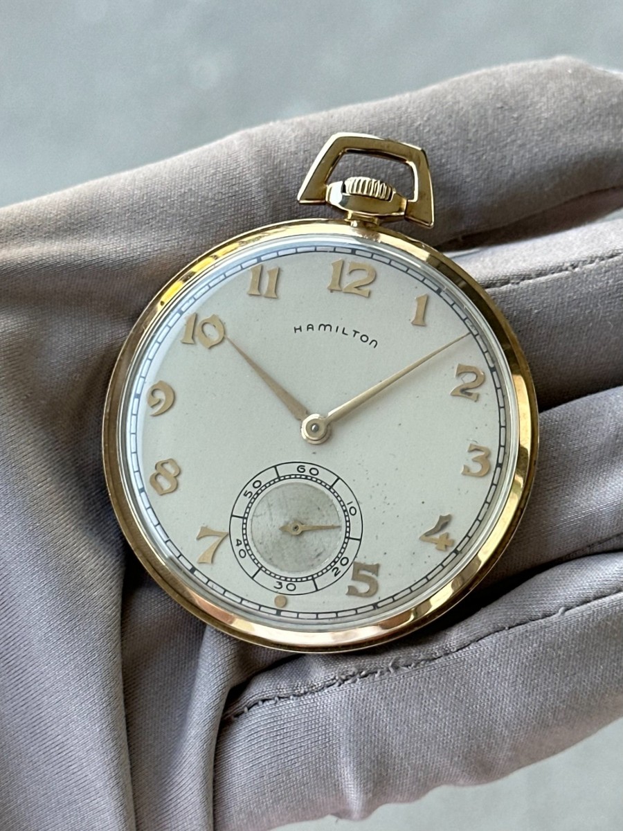Vintage Hamilton Grade 917  17-Jewel 10-Size Gold-Filled Pocket Watch View 2