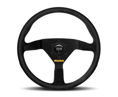MOMO Steering Wheel MOD.78 350 Diameter 36 Dish Black Leather Black Spokes