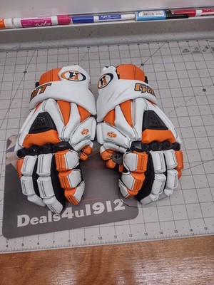 Gait Orange White Black Lacrosse Gloves # 40 Good Pre Own Men's Large