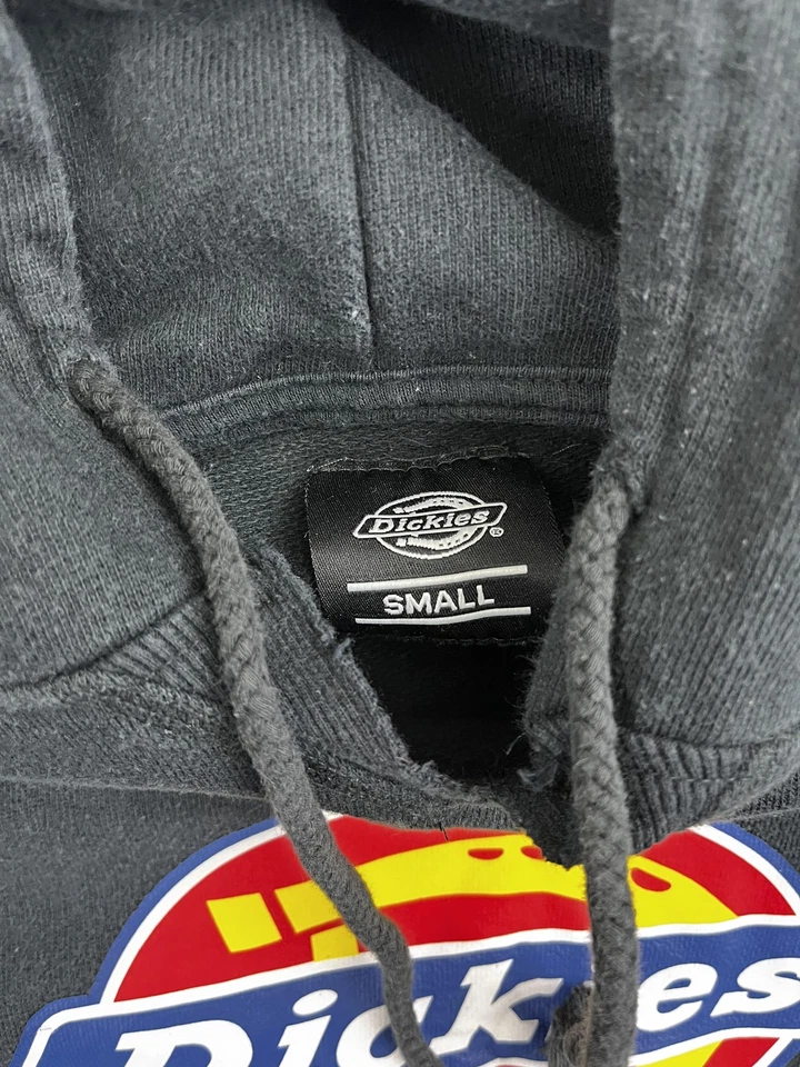 Sudadera con Capucha Dickies Para Hombres Pequeña Negra Pullover Sudadera Grande Logo Ropa de Trabajo Patinador Foto 2 de 4