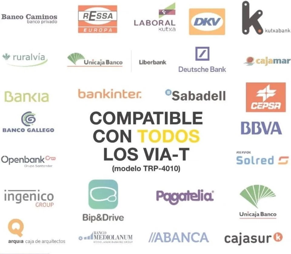 Soporte Sujeción Telepeaje Via-T Cristal Coche Camión Teletac Peaje Pinza ViaT - Imagen 4 de 4