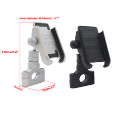 For Harley Street Glide Touring Silver/ Black Motorcycle Cell Phone Holder US