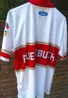 Todd Gilliland #34 RUEDEBUSCH/Front Row Motorsports race worn pit crew shirt- XL — photo 9