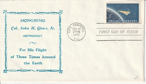 1193 4c Project Mercury February 20 1962 FDC First Day Cape Canaveral Florida