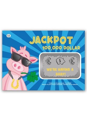 Pregnancy Announcement Lottery Scratch Off Cards ''We're having a baby''