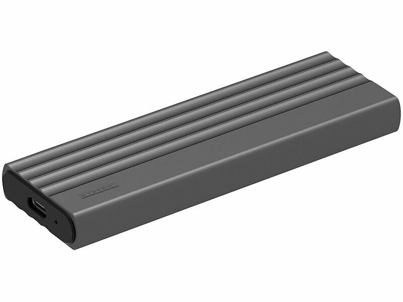 Boîtier externe M.2 NVMe USB-C Xystec pour SSD 2280 en aluminium noir