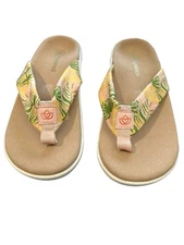 Spenco Orthotic Orthopedic Sandal Flip-Flop Size 9D Tropical Floral #S36-3