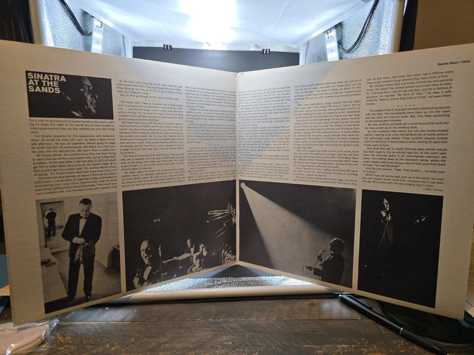 SINATRA at the Sands w/ COUNT BASIE 1968 Reissue Reprise 2LP Terre Haute VG+/VG+ - Image 3 of 4