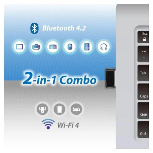 EDIMAX  Wi-Fi Bluetooth 4.2 Nano WIFI4 USB Combo Adapter/Dongle, EW-7611ULB V2 - Image 2 of 3
