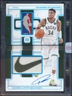 Giannis Antetokounmpo 2024 National Treasures Logoman Nike Logo Patch Auto 1/1