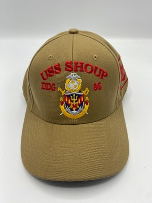 The Corps USS Shoup DDG 86 OOD Logo Beige Baseball Cap Hat One Size