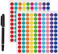 2000 Pcs 3/4" Garage Sale Price Stickers Sheets, 10 Color Yard Sale Price Sticke