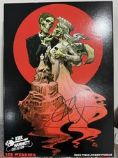 AUTOGRAPHED KIRK HAMMETT COLLECTION RED WEDDING JIGSAW PUZZLE - METALLICA RARE