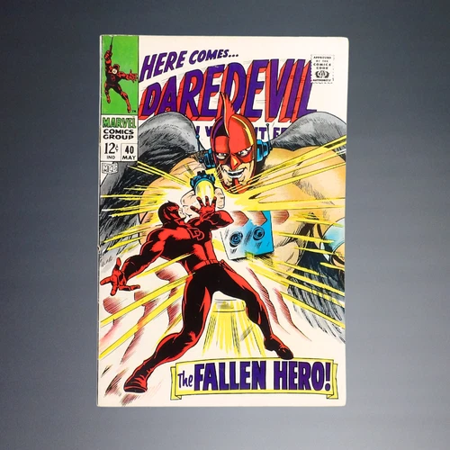 VINTAGE 1968 MARVEL DAREDEVIL THE FALLEN HERO MAY #40 COMIC BOOK BOARD+BAG