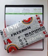 Cotton Fabric US Marine Corp 2026-27 Pocket Calendar & Appointment Book