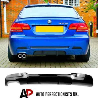 AUTO PERFECTIONISTS UK BMW Serie 3 E92 E93 Negro Brillante cenefa trasera difusor alerón divisor M Sport