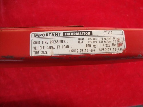 1960's-1970' Honda CT 90 Trail 90 chain guard, Two mount hole, Paint touched up. - Picture 3 of 5
