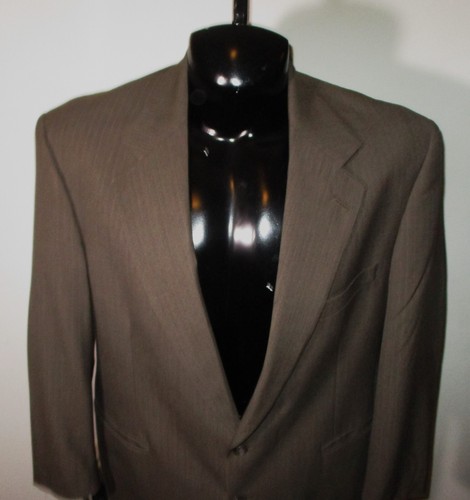 Vintage TAILORS ROW Brown Wool 3 Pc Suit w/ Suspenders Men's Size 46R, 40X34 - Picture 4 of 13