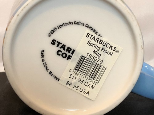 Starbucks 2005 Spring Floral Blue Mug - Picture 7 of 8