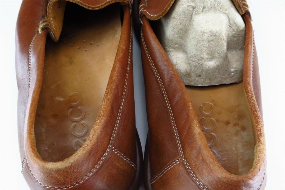 ECCO Shoes Sz 44 M Round Toe Brown Loafer Leather Men | eBay display picture 2