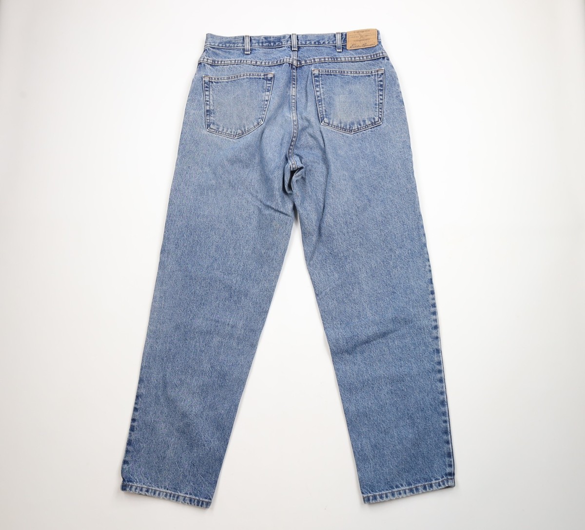 Pantalon Chino Vintage Eddie Bauer Années 90 - Taille 32x30, Tissu Chamois Délavé Moleskine