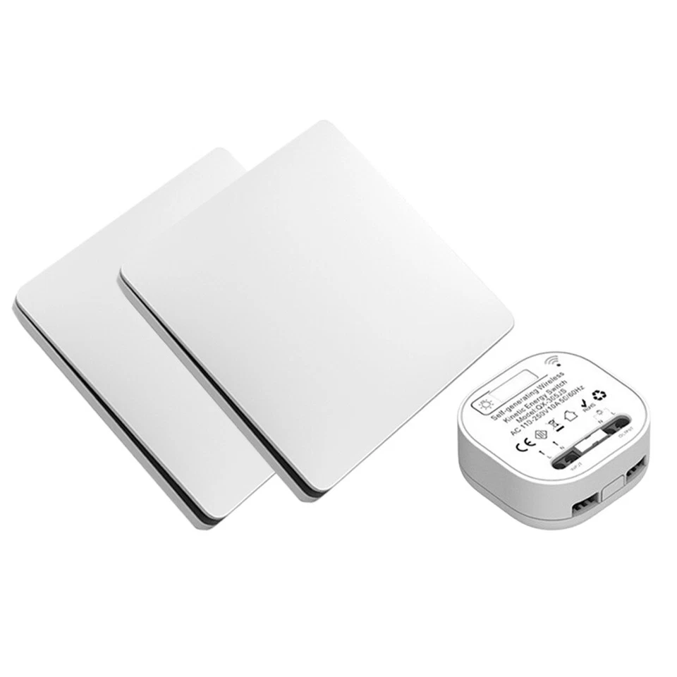 Wireless 230V Funk Schalter Set 433Mhz Wandschalter Doppel Lichtschalter Taster - Bild 2 von 4