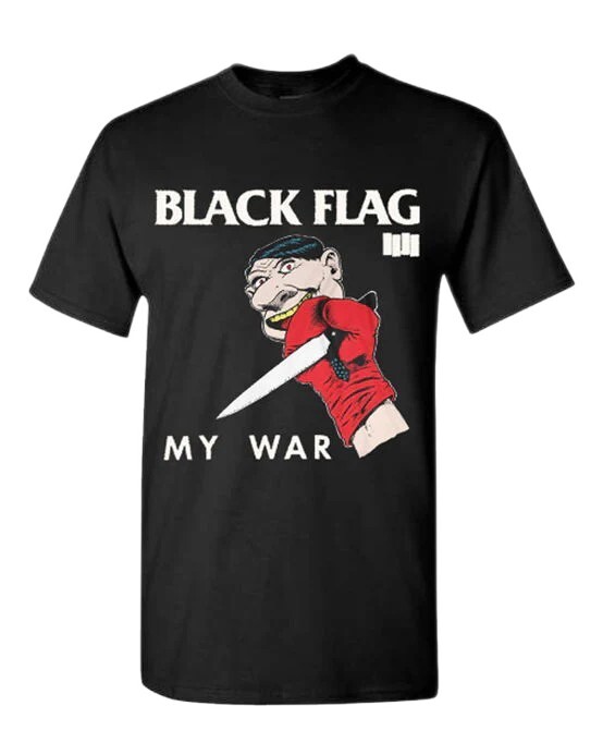 SST MERCHANDISING BLACK FLAG TシャツL バンド Black Flag My War Album T-shirt SST Records Band Tee