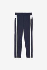  75 FILA Alley Woven Tennis Track Pants Navy Blue White Performa Energy Sz Large