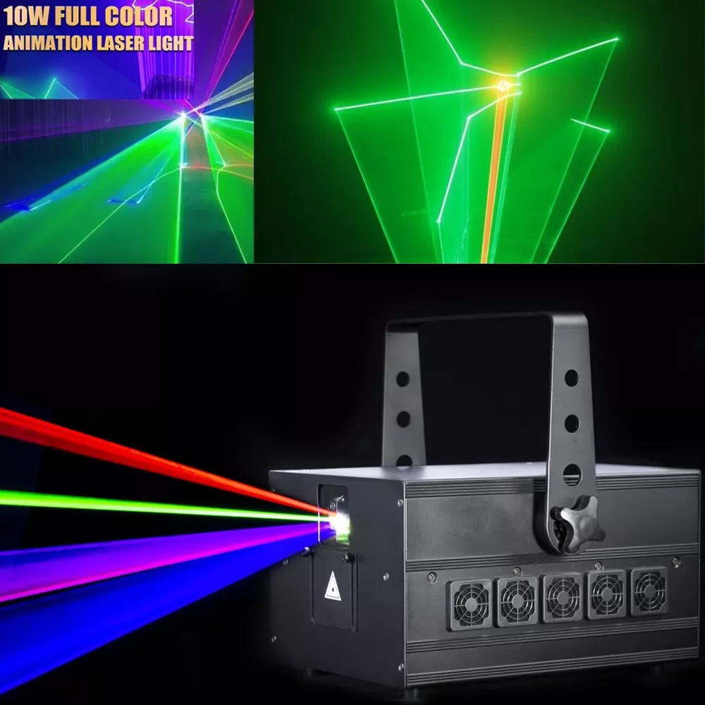 4W RGB DMX Full Color ILDA Animation Laser Light DJ Stage Light