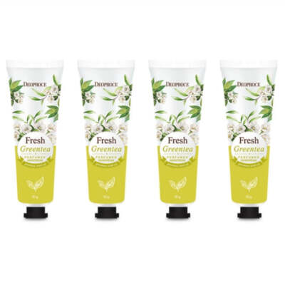 Deoproce Perfumed Hand Cream Fresh Green Tea 50g*4Pcs - FREE SHIPPING